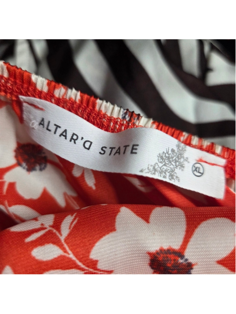 NWT Altar'd State Red Floral Midi Dress Summer Size XL - Picture 4 of 4